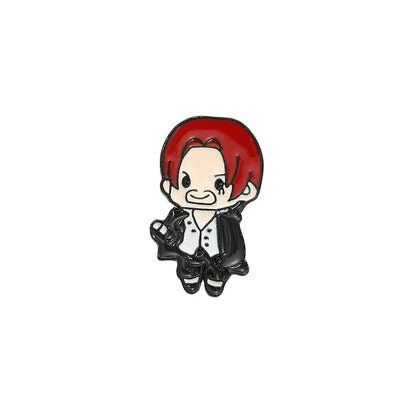 Broches en émail One Piece, personnages de dessins animés Luffy, Zoro, Nami, Chopper, Sanji, Usopp, badges en métal, sacs à dos, épingles à revers, jouets
