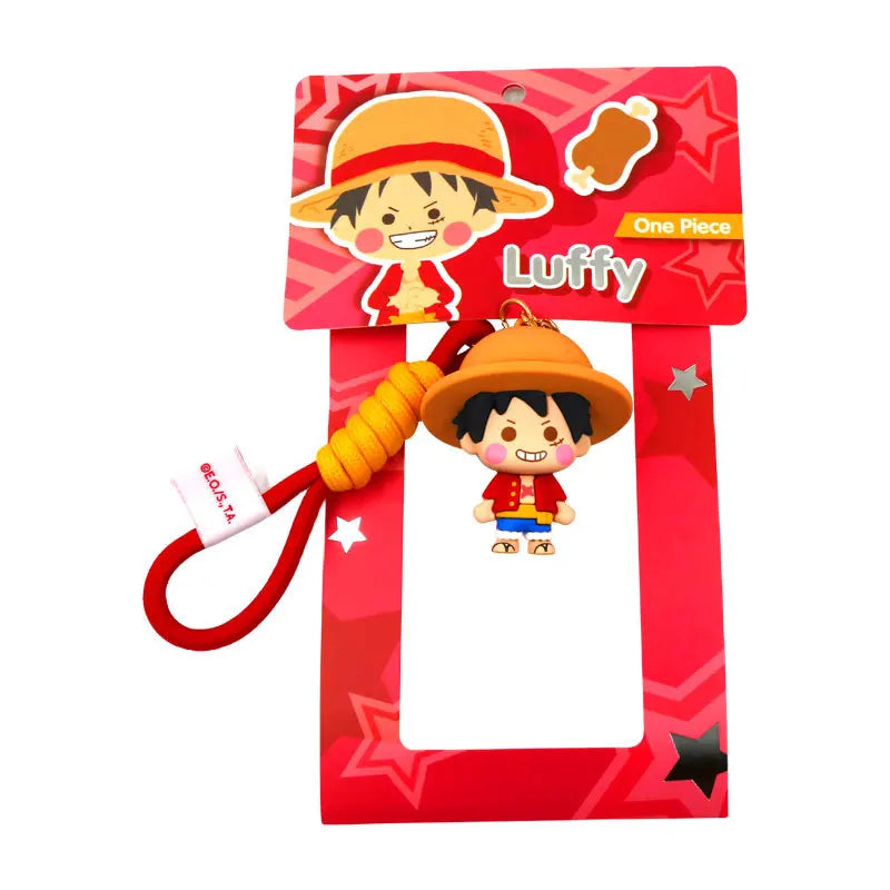 Porte-clés dessin animé One Piece, créatif, Luffy, Usopp, Nami, Chopper, Roronoa, Zoro, Sanji, poupée, porte-clés, décoration de sac de voiture, pendentif