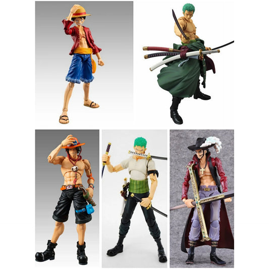 Anime One Piece Luffy Roronoa Zoro Portgas·D·Ace PVC Actionfigur Spielzeug Puppen 18cm