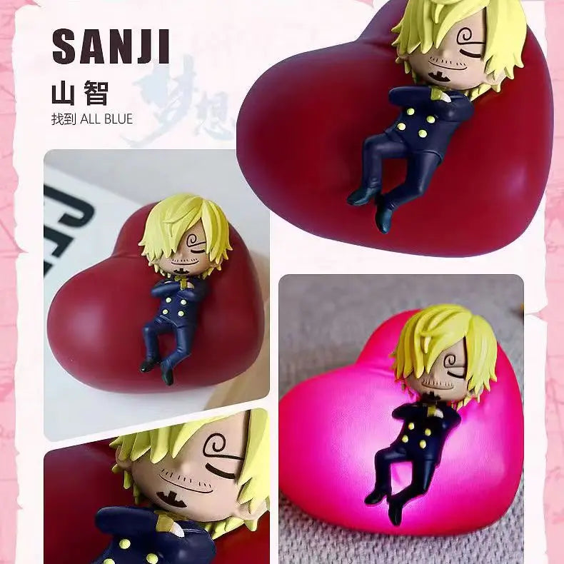 One Piece Luffy Zoro Nami Sanji Night Light Anime Figure Lamp Soft Light Bedroom Bedside LED Light Room Children Toys Gift