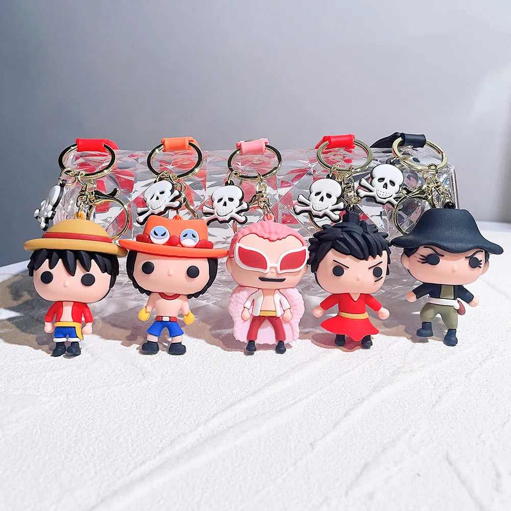 Anime One Piece Keychain Luffy Zoro Portgas·D· Ace Key Chain Llaveros Porte Clé Keyring Doll Bag Charm Pendent Car Keychains - One Piece Merchandise - Free Shipping Buy Now