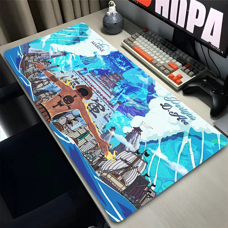 Anime Mouse Pad Gaming Accessories Carpet Gamer Keyboard Desk Mat O-one P-piece Portgas D Ace Non-Slip Laptop Notebook Mousepad - One Piece Merchandise - Free Shipping Buy Now