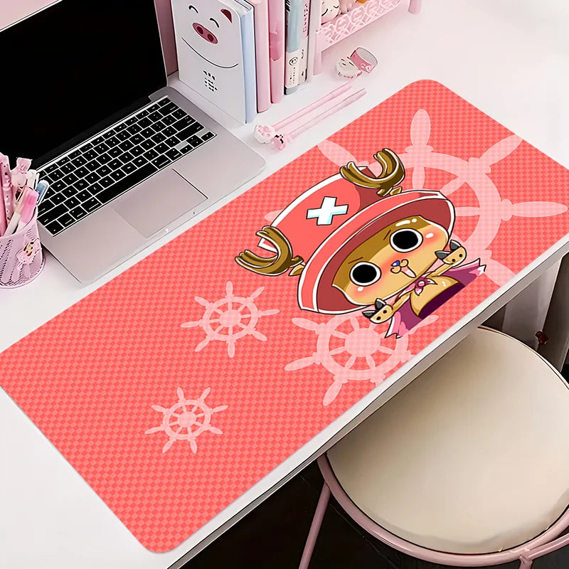 Grands tapis de souris, tapis de souris mignons, accessoires de table kawaii, tapis de bureau, tapis de souris pour ordinateur portable, O-one, P-piece, Tony Tony Chopper