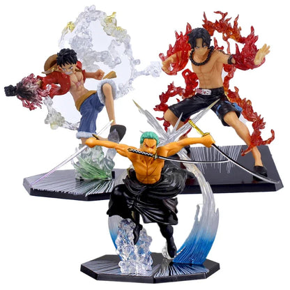 Anime One Piece Figur Luffy Portgas·D· Ace Roronoa Zoro Figur Actionfiguren PVC Statue Sammlung Modell Spielzeug Geschenke