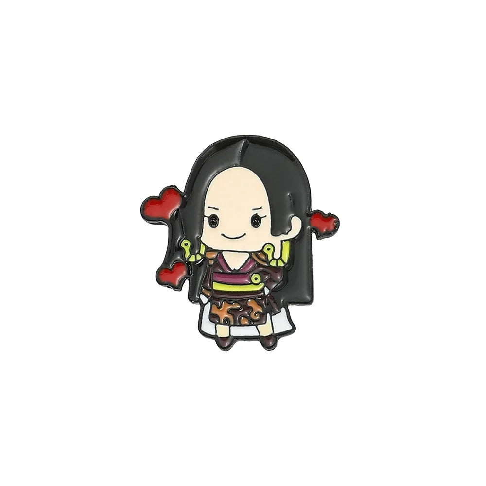 Broches en émail One Piece, personnages de dessins animés Luffy, Zoro, Nami, Chopper, Sanji, Usopp, badges en métal, sacs à dos, épingles à revers, jouets