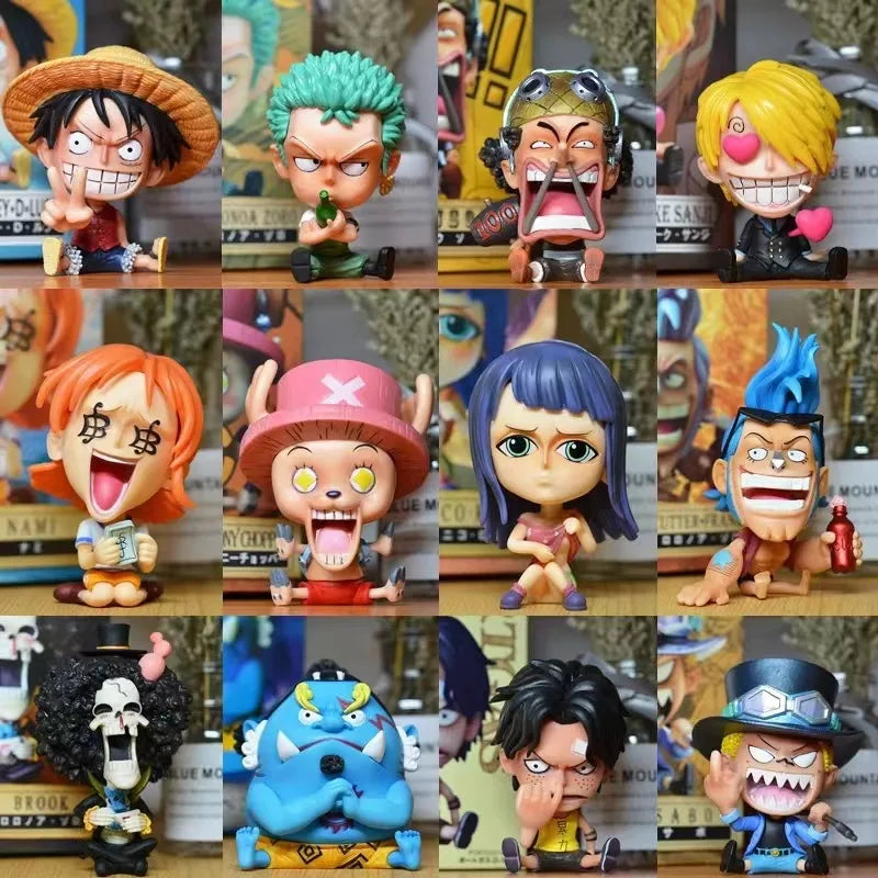 Anime-Figur One Piece Kindheit Komplettset Figur GK Luffy Zoro Sanji Nami Robin Ace Strohhut Piraten Crew Figur