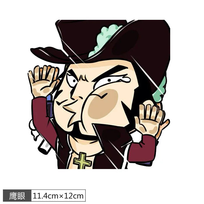 1 autocollant en vinyle One Piece Luffy, dessin animé amusant, pour fenêtre de voiture, ordinateur portable, bouteille d'eau, PVC