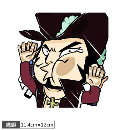 1 autocollant en vinyle One Piece Luffy, dessin animé amusant, pour fenêtre de voiture, ordinateur portable, bouteille d'eau, PVC