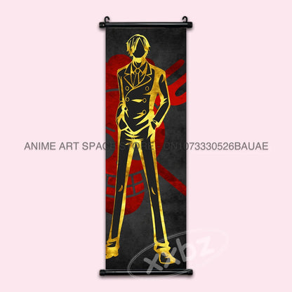ONE PIECE Hanging Painting Anime Poster Canvas Nami Scroll Picture Zoro Wall Art Nico Robin Home Decor Sanji Stickers Gift Mural