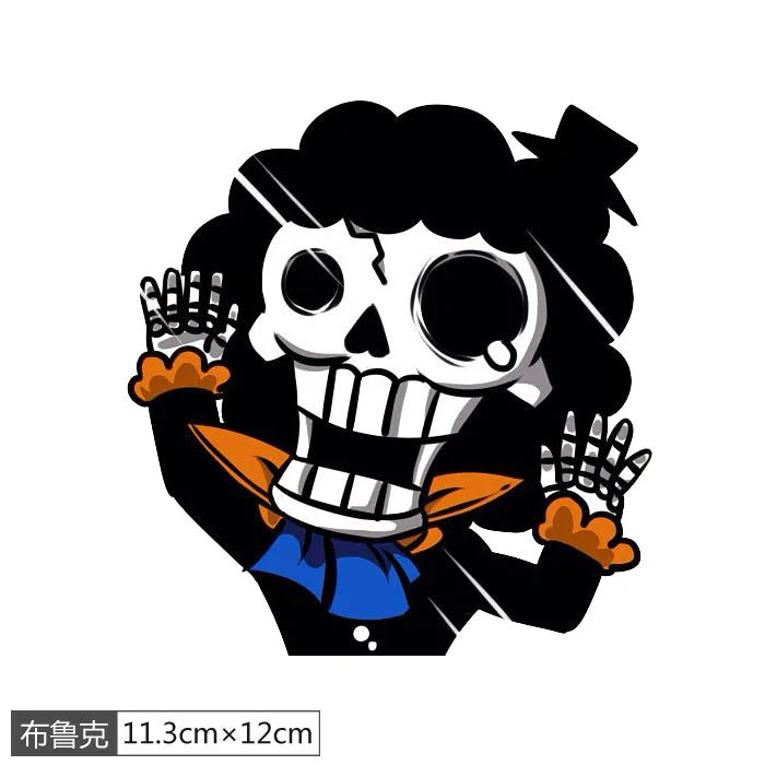 1 autocollant en vinyle One Piece Luffy, dessin animé amusant, pour fenêtre de voiture, ordinateur portable, bouteille d'eau, PVC