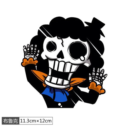 1 autocollant en vinyle One Piece Luffy, dessin animé amusant, pour fenêtre de voiture, ordinateur portable, bouteille d'eau, PVC