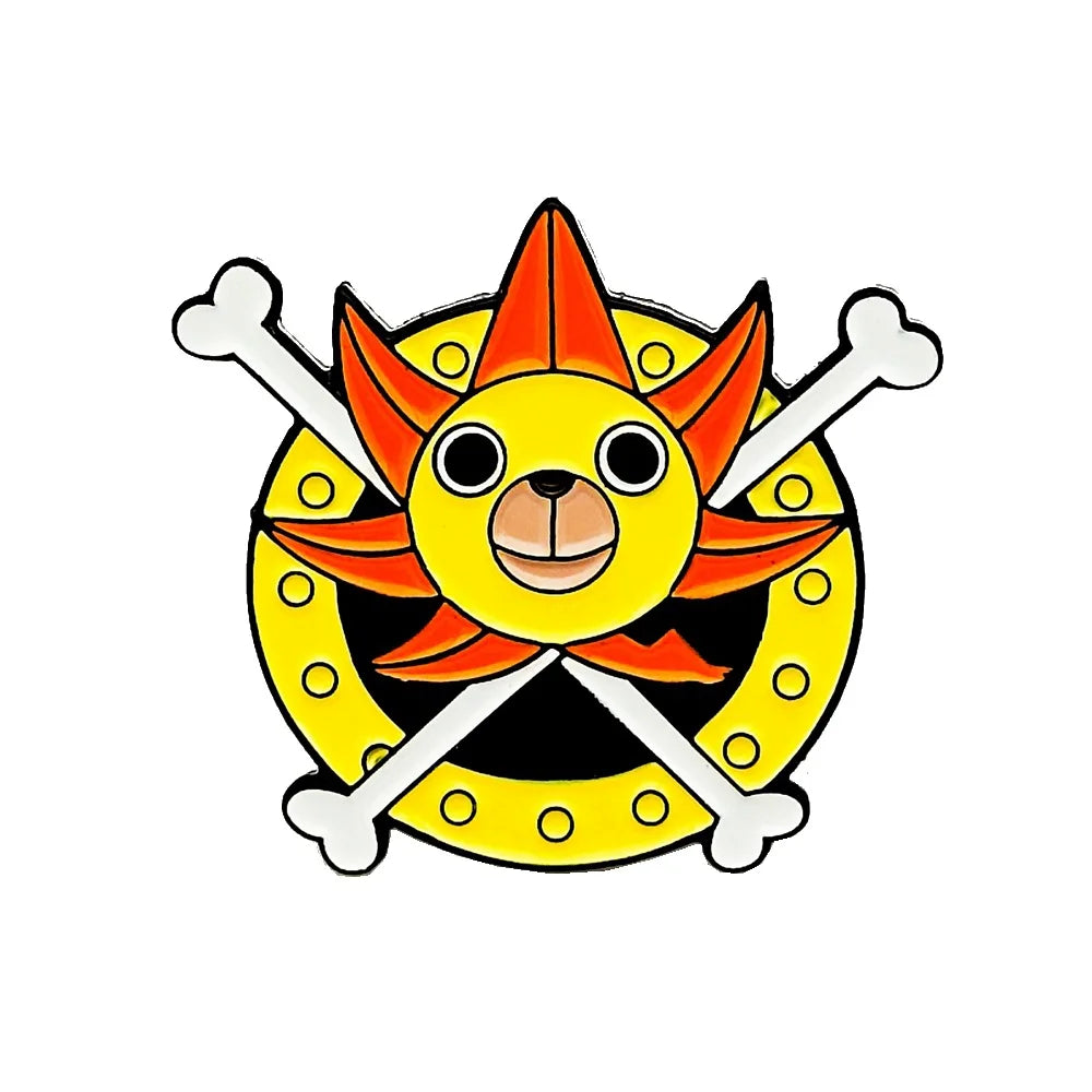 Broches en émail One Piece, personnages de dessins animés Luffy, Zoro, Nami, Chopper, Sanji, Usopp, badges en métal, sacs à dos, épingles à revers, jouets