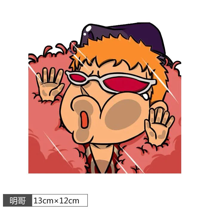 1 autocollant en vinyle One Piece Luffy, dessin animé amusant, pour fenêtre de voiture, ordinateur portable, bouteille d'eau, PVC