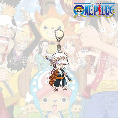 Anime One Piece Trafalgar Law Charlotte Katakuri Nico Robin Nami Chopper Lysop Acryl Schlüsselanhänger Schlüsselanhänger Anhänger Figur Geschenke
