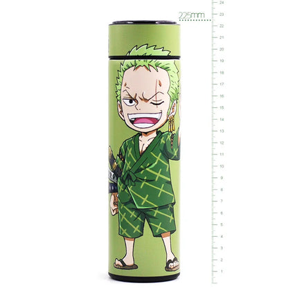 One Piece Cartoon Anime Figure Vacuum 480ML Cup Luffy Zoro Sanji Cosplay Student Thermos Flask Sports Water Bottle School Gift