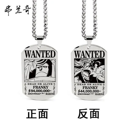 Anime One Piece Necklace Luffy Ace Chopper Zoro Sanji Wanted Pendant Men Women Couples Necklace Fashion Accessories Xmas gift - One Piece Merchandise - Free Shipping Buy Now