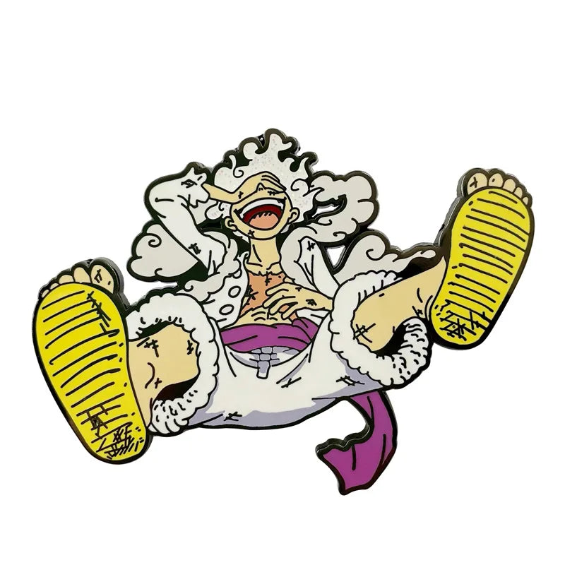 One Piece Cartoon Hartemaille-Anstecknadel Luffy Zoro Sanji Law Abzeichen Brosche Rucksack Hut Emaille-Anstecknadeln Accessoires Geschenk für Freunde Fans
