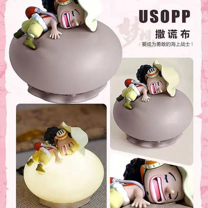 One Piece Luffy Zoro Nami Sanji Night Light Anime Figure Lamp Soft Light Bedroom Bedside LED Light Room Children Toys Gift