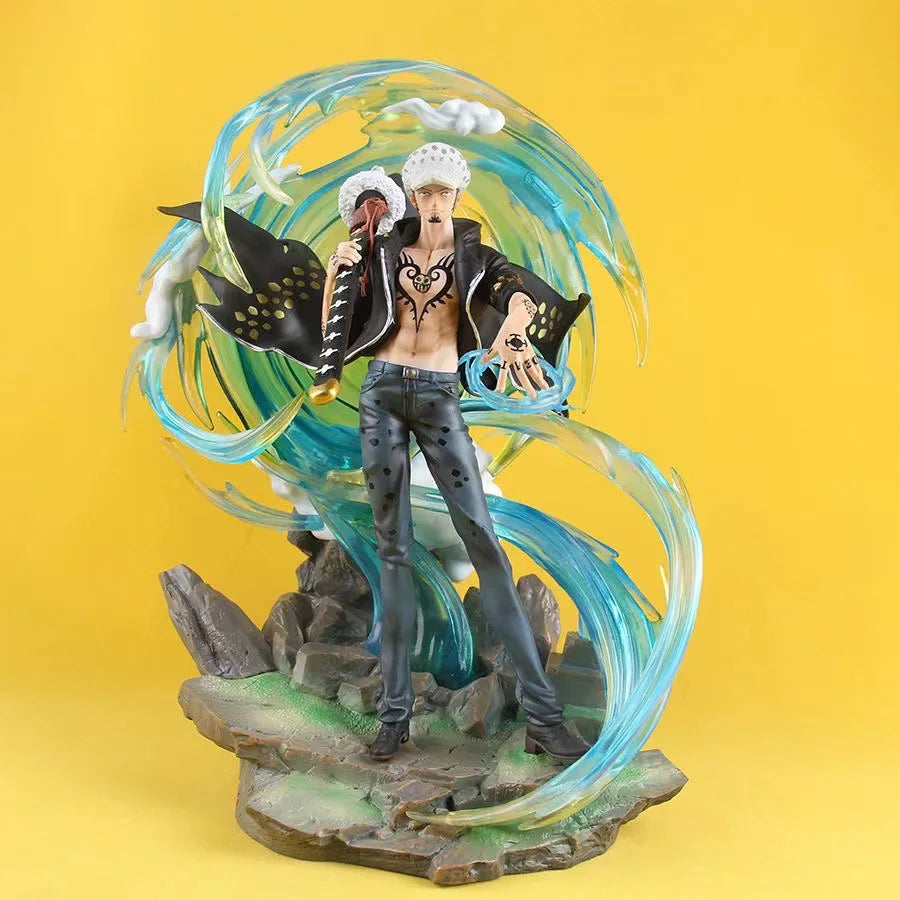 41 cm ONE PIECE Anime Figuren Trafalgar D. Water Law Phantom kann Licht ausstrahlen Sammlung Actionfigur Statue Modell Puppe Geschenk Spielzeug