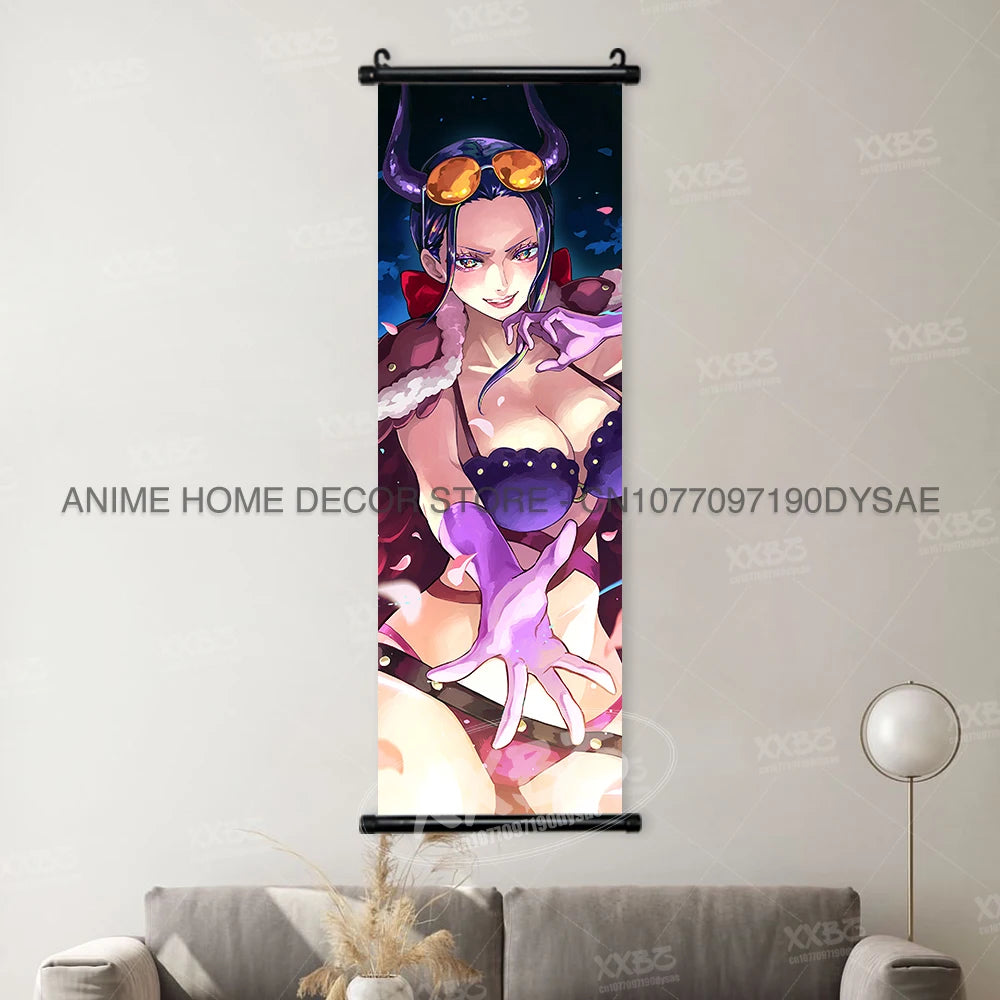 ONE PIECE Poster Anime Shirahoshi Hanging Paintings Vivi Home Decor Boa Hancock Wall Art Nico Robin Scroll Picture Nami Mural - One Piece Merchandise - Free Shipping Buy Now