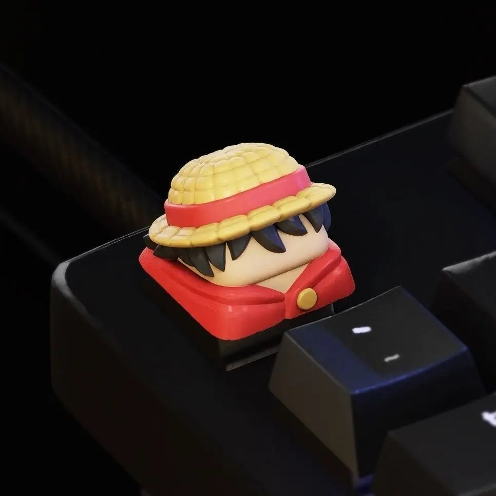 One Piece Peripherals Mechanical Keyboard Replacement Cap Roronoa Zoro Creative Cartoon Keycaps Monkey D Luffy Sanji boy gift