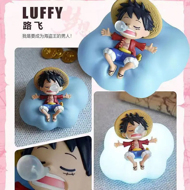 One Piece Luffy Zoro Nami Sanji Night Light Anime Figure Lamp Soft Light Bedroom Bedside LED Light Room Children Toys Gift