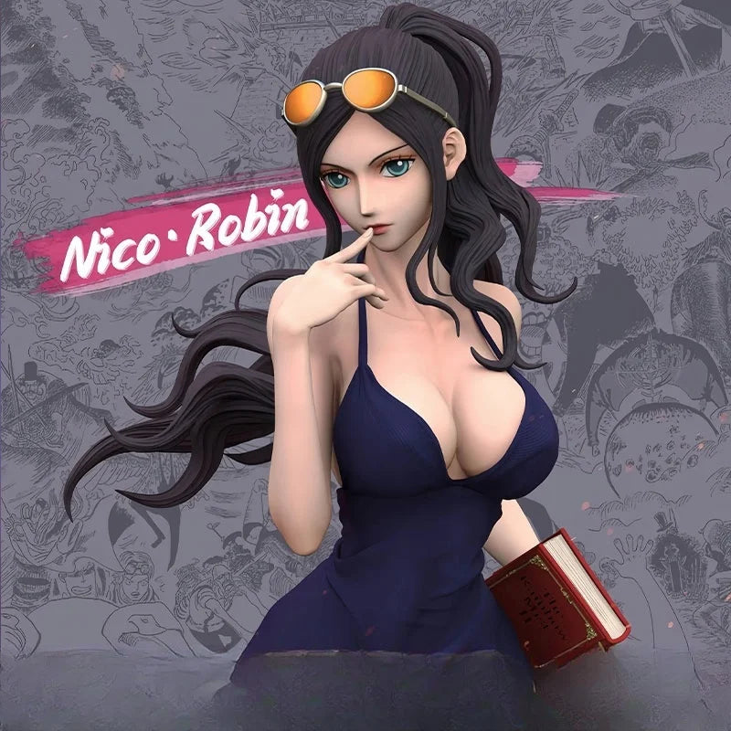 Figurine articulée Nico·Robin One Piece en PVC de 34 cm – Jouet de collection à la beauté sexy pour décoration de bureau, cadeau idéal pour garçons