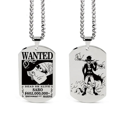 One Piece Anhänger Damen Halskette Japanisches Anime Zubehör Cosplay Luffy Zoro Sanji Manga Titan Schmuck Herren Halskette Geschenk