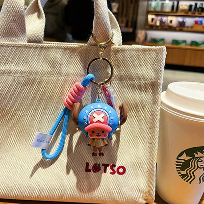 Porte-clés dessin animé One Piece, créatif, Luffy, Usopp, Nami, Chopper, Roronoa, Zoro, Sanji, poupée, porte-clés, décoration de sac de voiture, pendentif