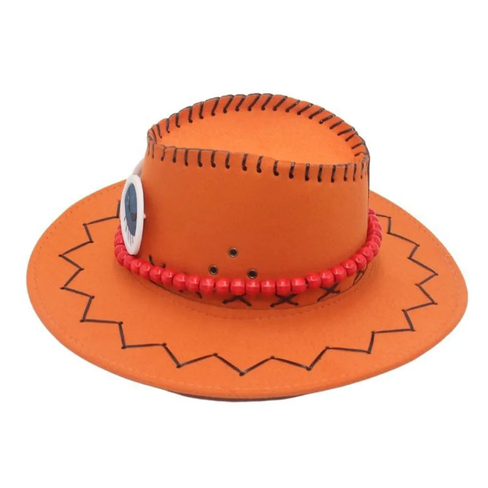 One Piece Portgas D. Ace Hut Cosplay Erwachsene Unisex Kappe Cartoon Mode Kostüm Shooting Charm Zubehör Luffy Strohhut Beliebt