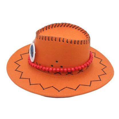 One Piece Portgas D. Ace Hut Cosplay Erwachsene Unisex Kappe Cartoon Mode Kostüm Shooting Charm Zubehör Luffy Strohhut Beliebt