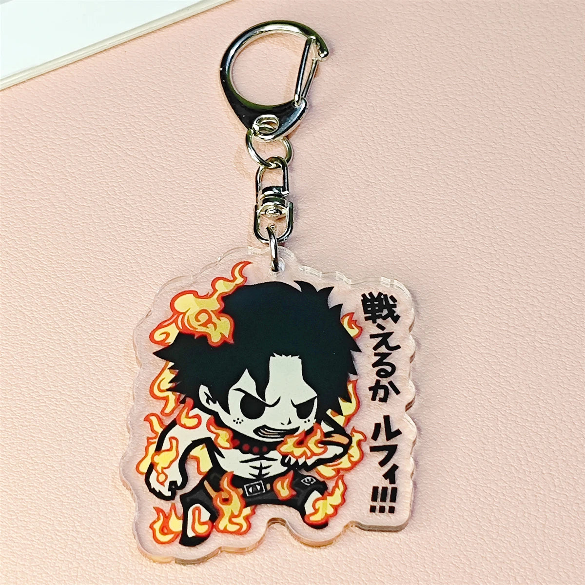 Porte-clés en acrylique Anime - Pendentif personnage de dessin animé Luffy Zoro y2k, adapté aux sacs et aux clés, cadeaux de cosplay, cadeau parfait pour les fans