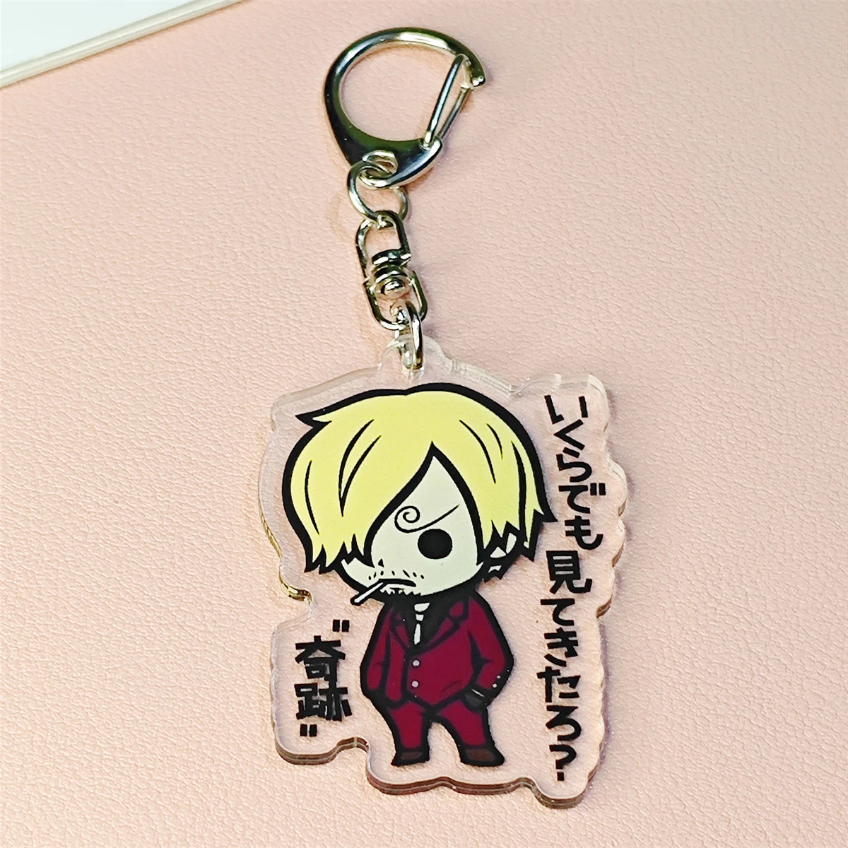 Porte-clés en acrylique Anime - Pendentif personnage de dessin animé Luffy Zoro y2k, adapté aux sacs et aux clés, cadeaux de cosplay, cadeau parfait pour les fans
