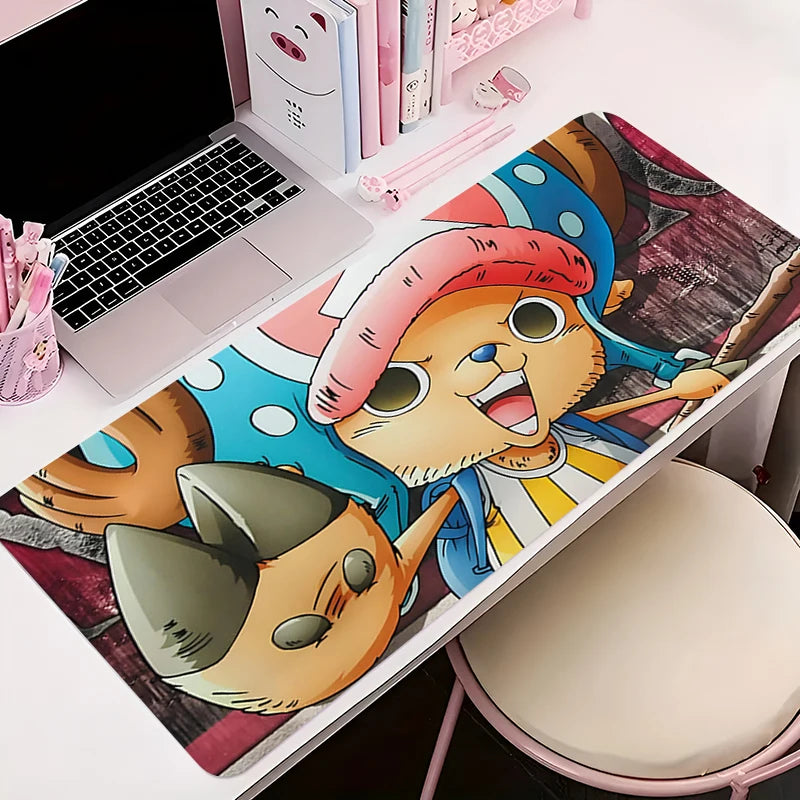 Grands tapis de souris, tapis de souris mignons, accessoires de table kawaii, tapis de bureau, tapis de souris pour ordinateur portable, O-one, P-piece, Tony Tony Chopper