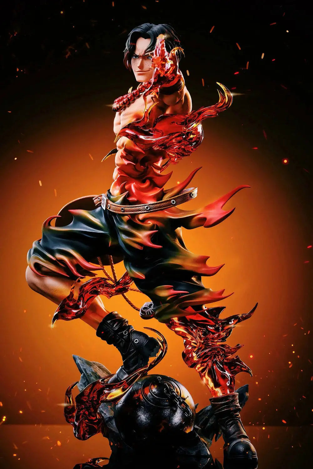 Figurine One Piece Ace Anime Portgas·D· Ace Action Figurine Statue PVC Gk Modèle Collection Poupée Bureau Décoration Jouet Cadeaux d'anniversaire
