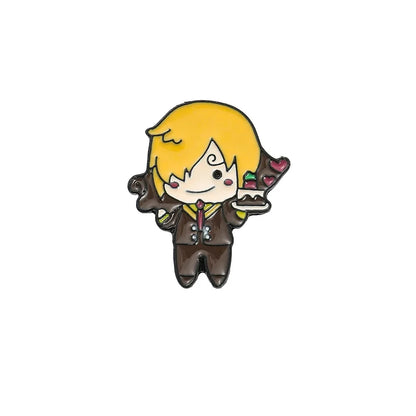 Broches en émail One Piece, personnages de dessins animés Luffy, Zoro, Nami, Chopper, Sanji, Usopp, badges en métal, sacs à dos, épingles à revers, jouets