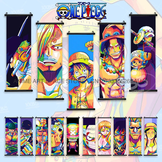 ONE PIECE Hängendes Gemälde Anime-Rollen Bild Gesetz Wohnkultur Drucke Nami Wandkunst Luffy Poster Roronoa Zoro Leinwand Nico Robin