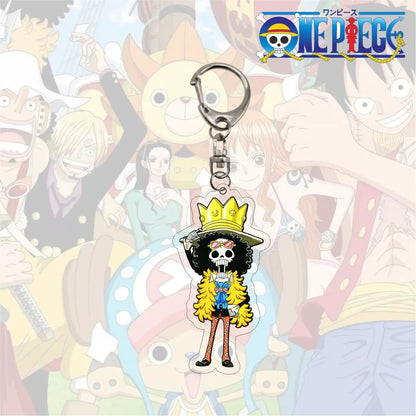 Anime One Piece Trafalgar Law Charlotte Katakuri Nico Robin Nami Chopper Lysop Acryl Schlüsselanhänger Schlüsselanhänger Anhänger Figur Geschenke