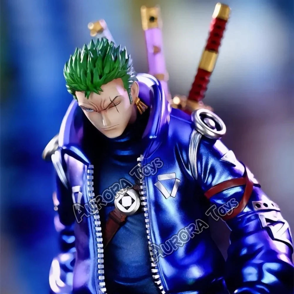 9,44 Zoll/24 cm Anime One Piece Figur Egghead Zoro Figur PVC Actionfiguren Sammlung Modell Spielzeug Geschenke