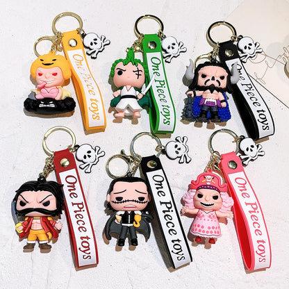 Anime One Piece Keychain Luffy Zoro Portgas·D· Ace Key Chain Llaveros Porte Clé Keyring Doll Bag Charm Pendent Car Keychains - One Piece Merchandise - Free Shipping Buy Now