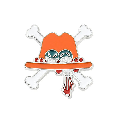 Broches en émail One Piece, personnages de dessins animés Luffy, Zoro, Nami, Chopper, Sanji, Usopp, badges en métal, sacs à dos, épingles à revers, jouets