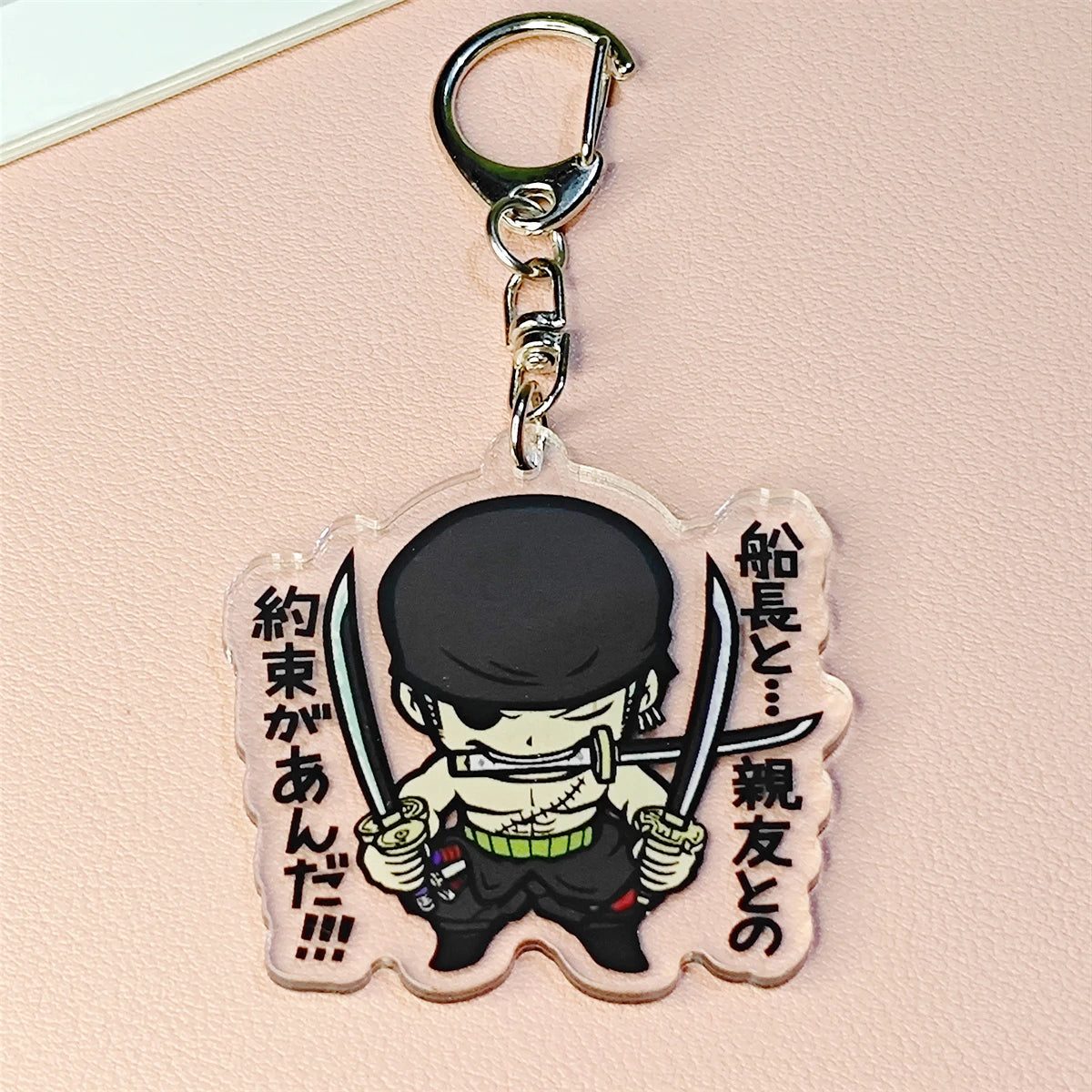 Porte-clés en acrylique Anime - Pendentif personnage de dessin animé Luffy Zoro y2k, adapté aux sacs et aux clés, cadeaux de cosplay, cadeau parfait pour les fans
