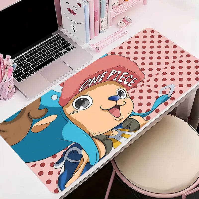 Grands tapis de souris, tapis de souris mignons, accessoires de table kawaii, tapis de bureau, tapis de souris pour ordinateur portable, O-one, P-piece, Tony Tony Chopper