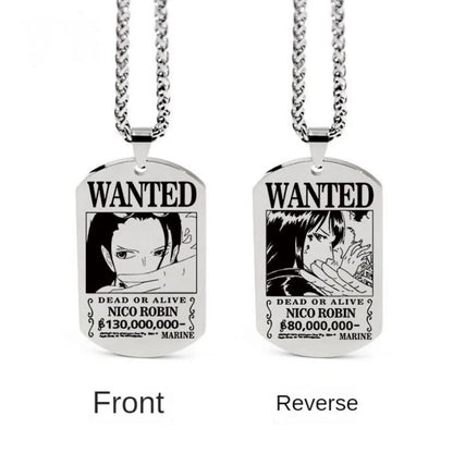 Anime One Piece Necklace Luffy Ace Chopper Zoro Sanji Wanted Pendant Men Women Couples Necklace Fashion Accessories Xmas gift - One Piece Merchandise - Free Shipping Buy Now