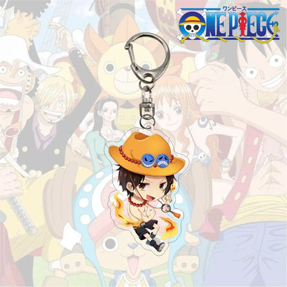 Anime One Piece Trafalgar Law Charlotte Katakuri Nico Robin Nami Chopper Lysop Acryl Schlüsselanhänger Schlüsselanhänger Anhänger Figur Geschenke