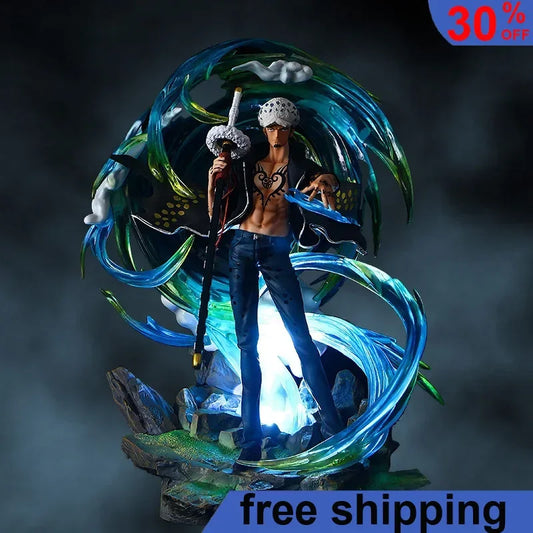 41 cm ONE PIECE Anime Figuren Trafalgar D. Water Law Phantom kann Licht ausstrahlen Sammlung Actionfigur Statue Modell Puppe Geschenk Spielzeug
