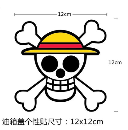 1 autocollant en vinyle One Piece Luffy, dessin animé amusant, pour fenêtre de voiture, ordinateur portable, bouteille d'eau, PVC