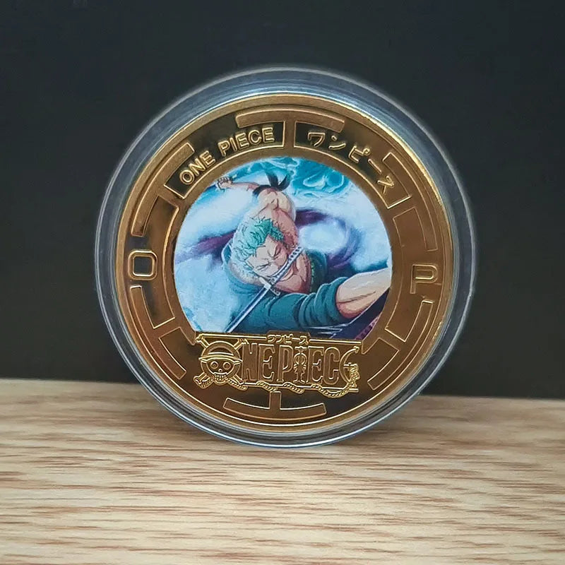 Anime One Piece Luffy Collectible Coins Commemorative Coins Cartoon Chopper Gold-colored Metal Coin Children's Birthday Gift Toy - One Piece Merchandise - Free Shipping Buy Now