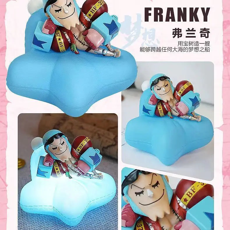 One Piece Luffy Zoro Nami Sanji Night Light Anime Figure Lamp Soft Light Bedroom Bedside LED Light Room Children Toys Gift